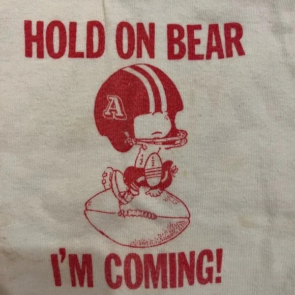 1980s Vintage Bear Bryant T-shirt too cute! University of Alabama football 24mos - Picture 4 of 4